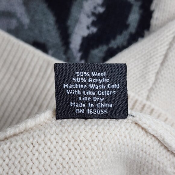 Straight to Hell Panther Graphic Knit Crew Neck Sweater Size L Streetwear Rocker - Picture 5 of 5